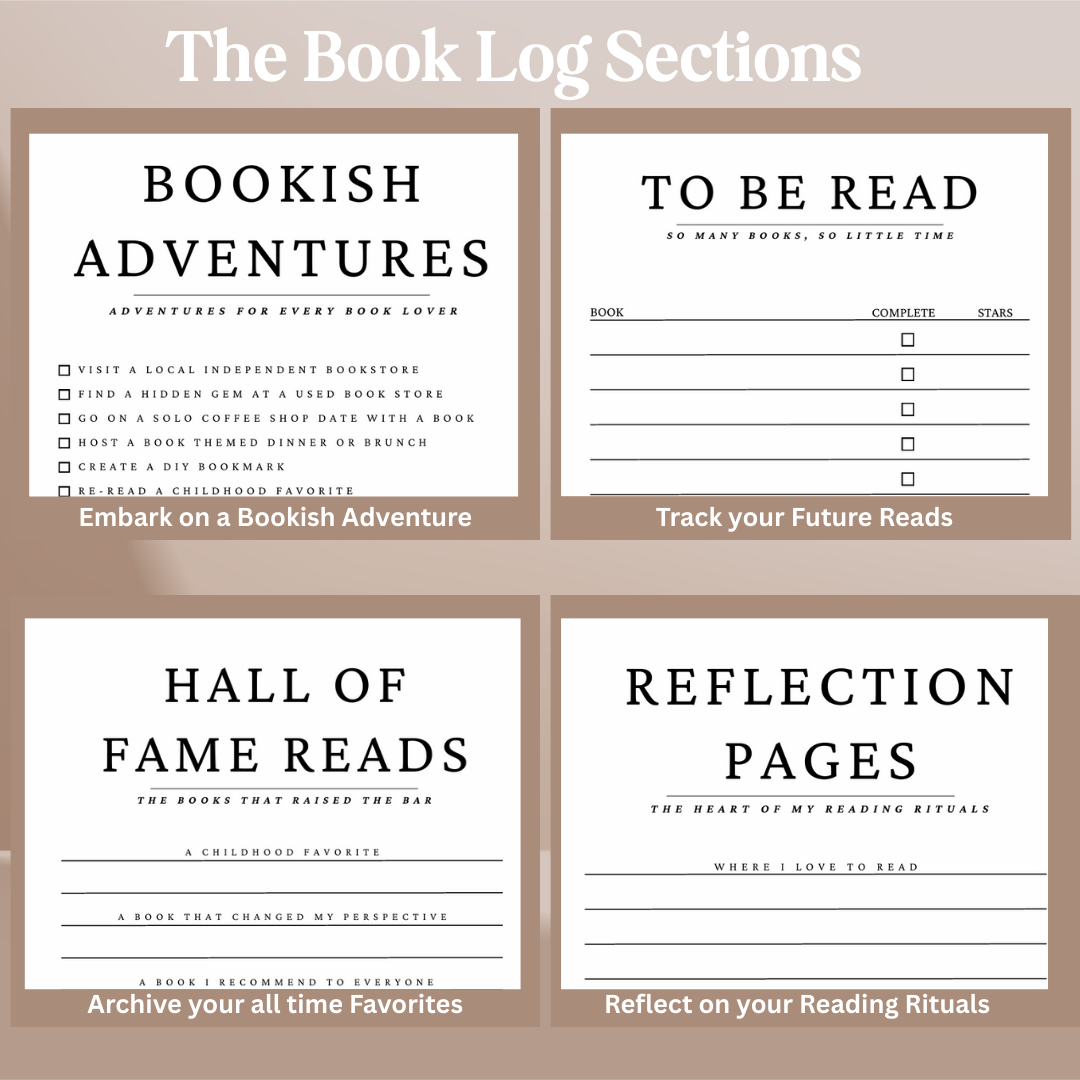 Hardcover Reading Journal – 120 Book Reviews & Bookmark