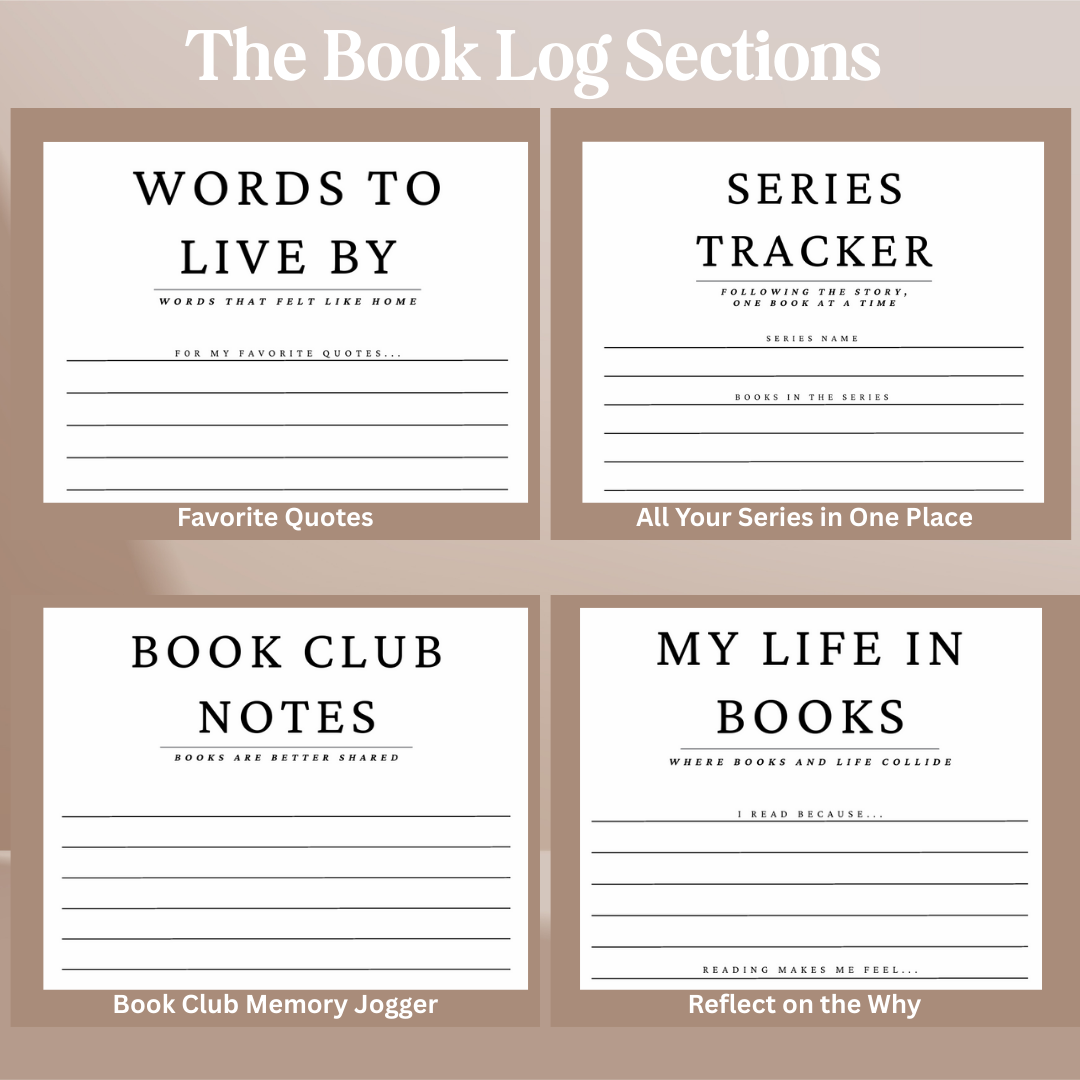 Hardcover Reading Journal – 120 Book Reviews & Bookmark