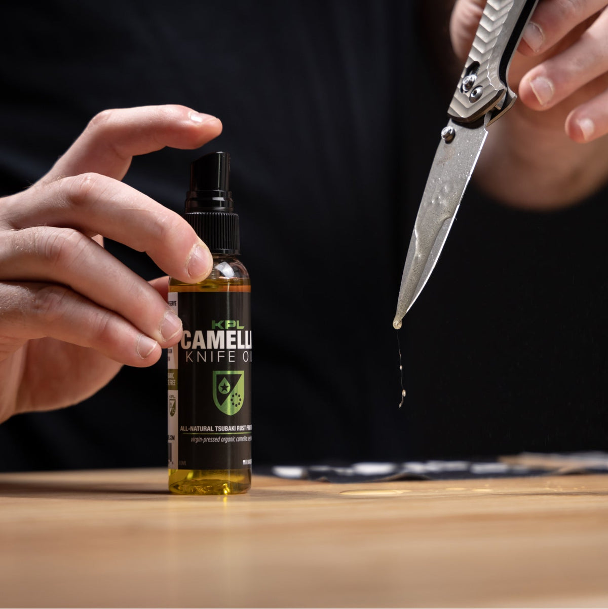 Camellia oil for carbon steel kitchen knife care