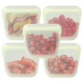 Purifyou 6 oz reusable silicone snack bags - lime cream