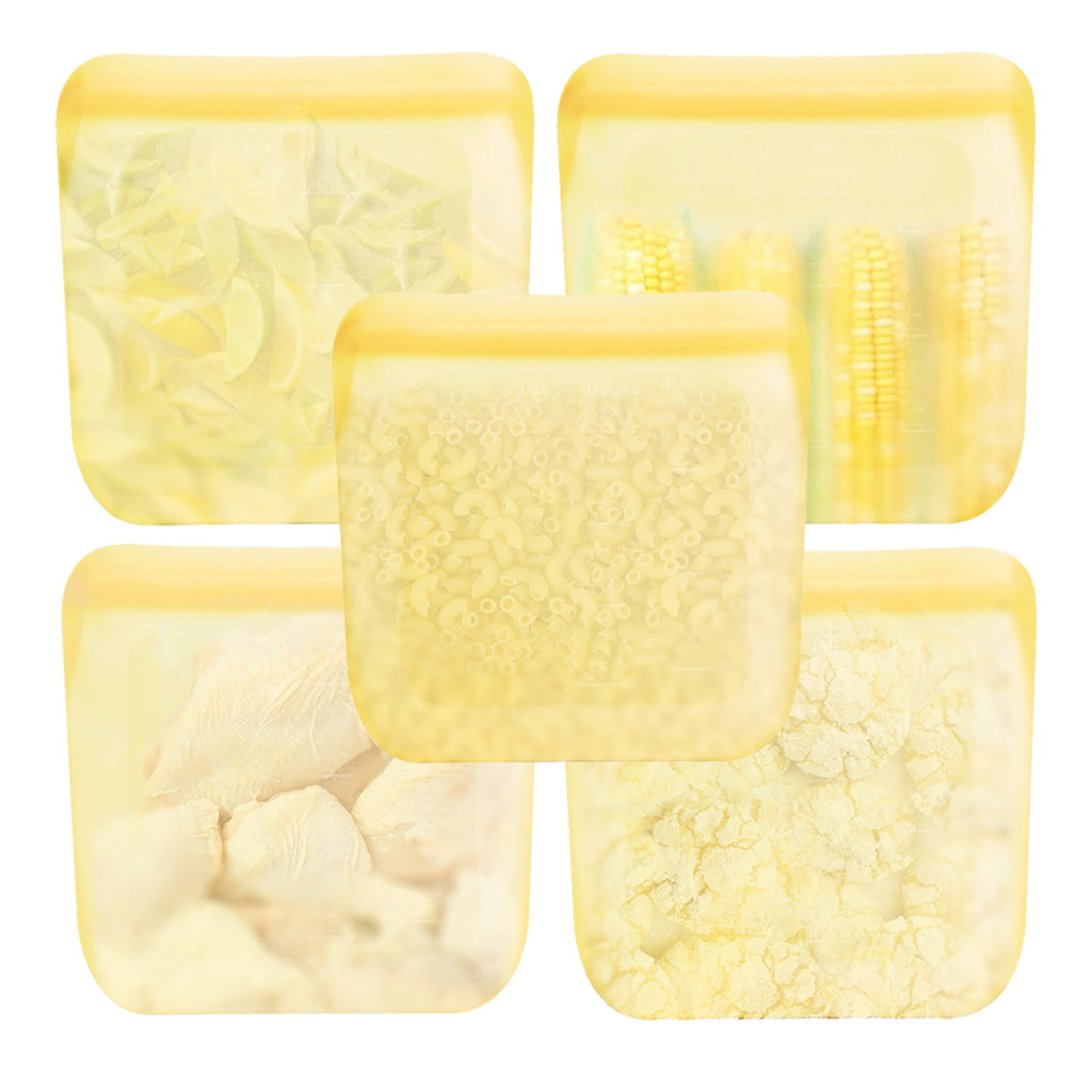 Purifyou silicone food storage bags for snacks produce and leftovers