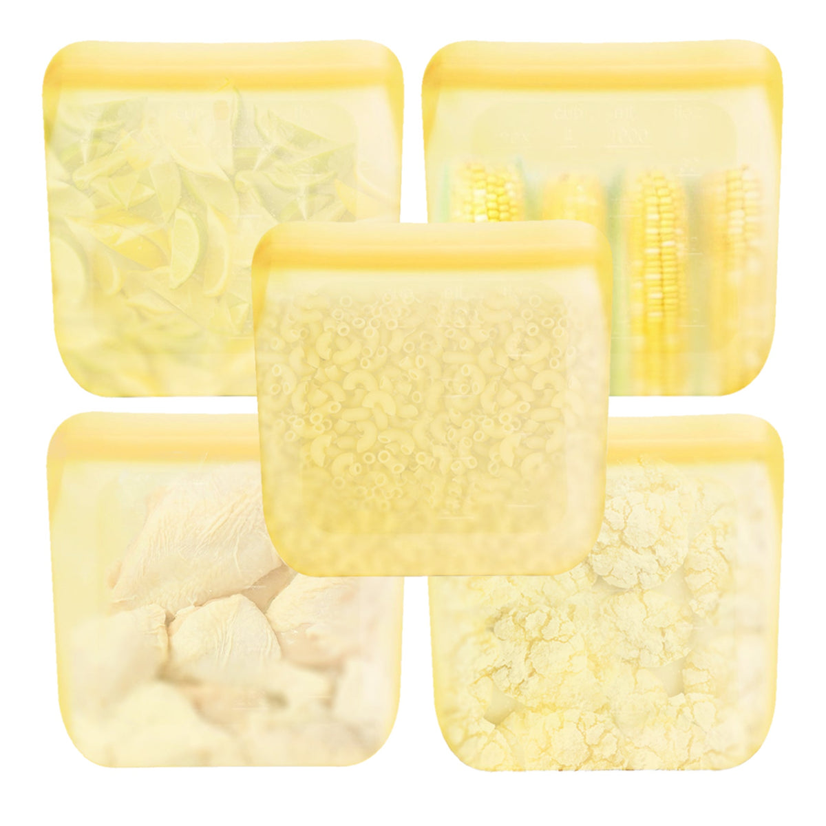 Purifyou silicone food storage bags for snacks produce and leftovers