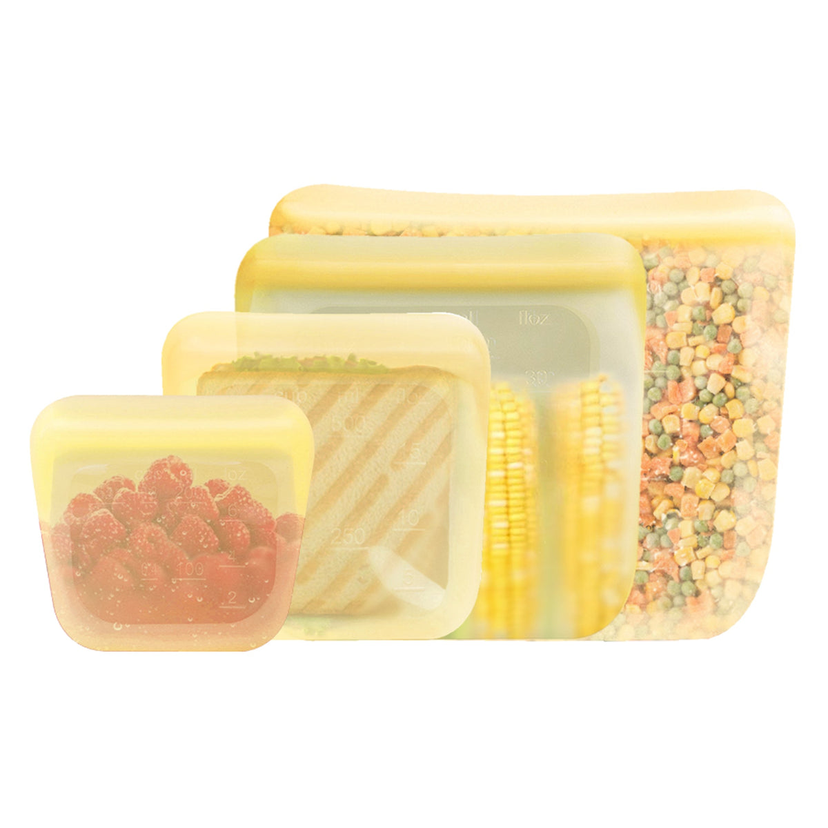 Purifyou reusable food storage bag with self-sealing silicone design
