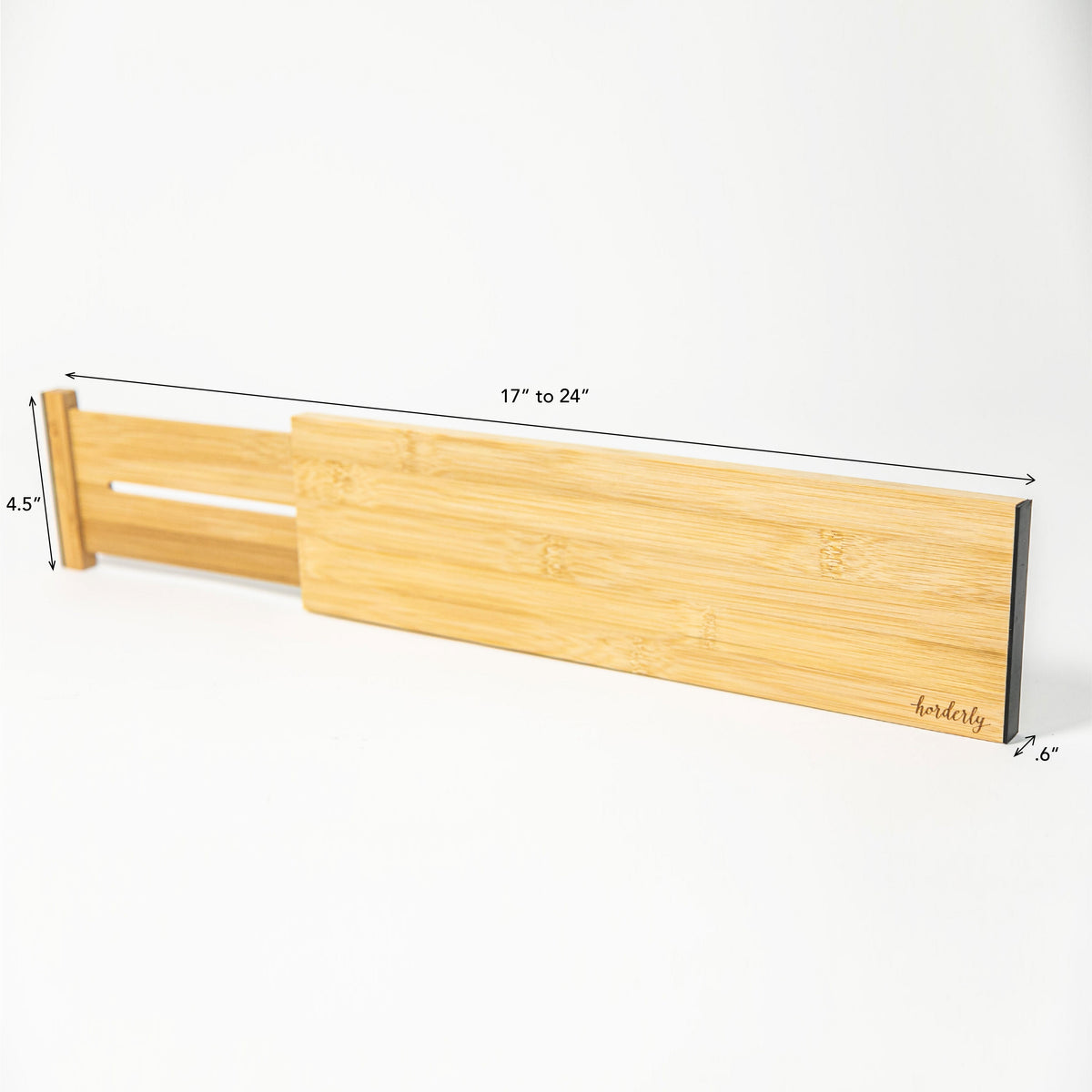 Horderly natural bamboo drawer organizer in household drawer