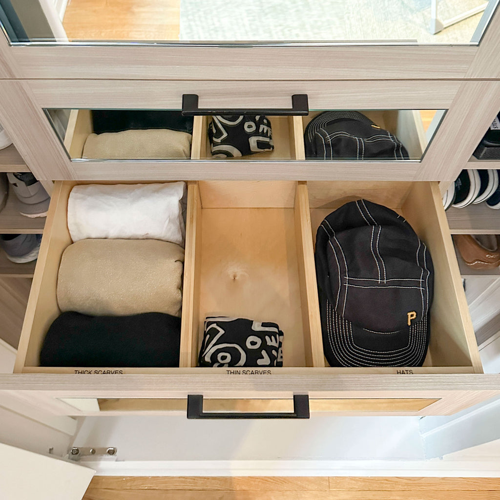 Horderly adjustable bamboo drawer dividers for kitchen and dresser organization