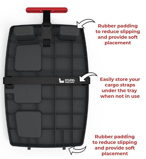 Stupid Car Tray underside and passenger seat attachment detail