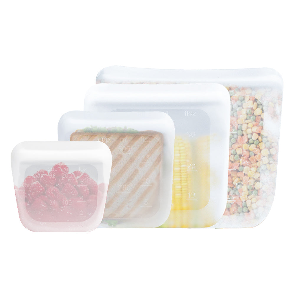 Purifyou reusable silicone food storage Discovery Pack - white