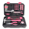 Apollo Tools 39-piece pink household tool kit in storage case