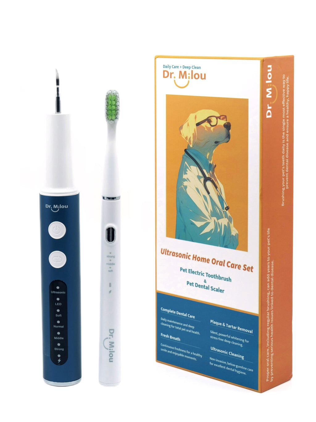 Dr. Milou pet dental care kit for dogs and cats