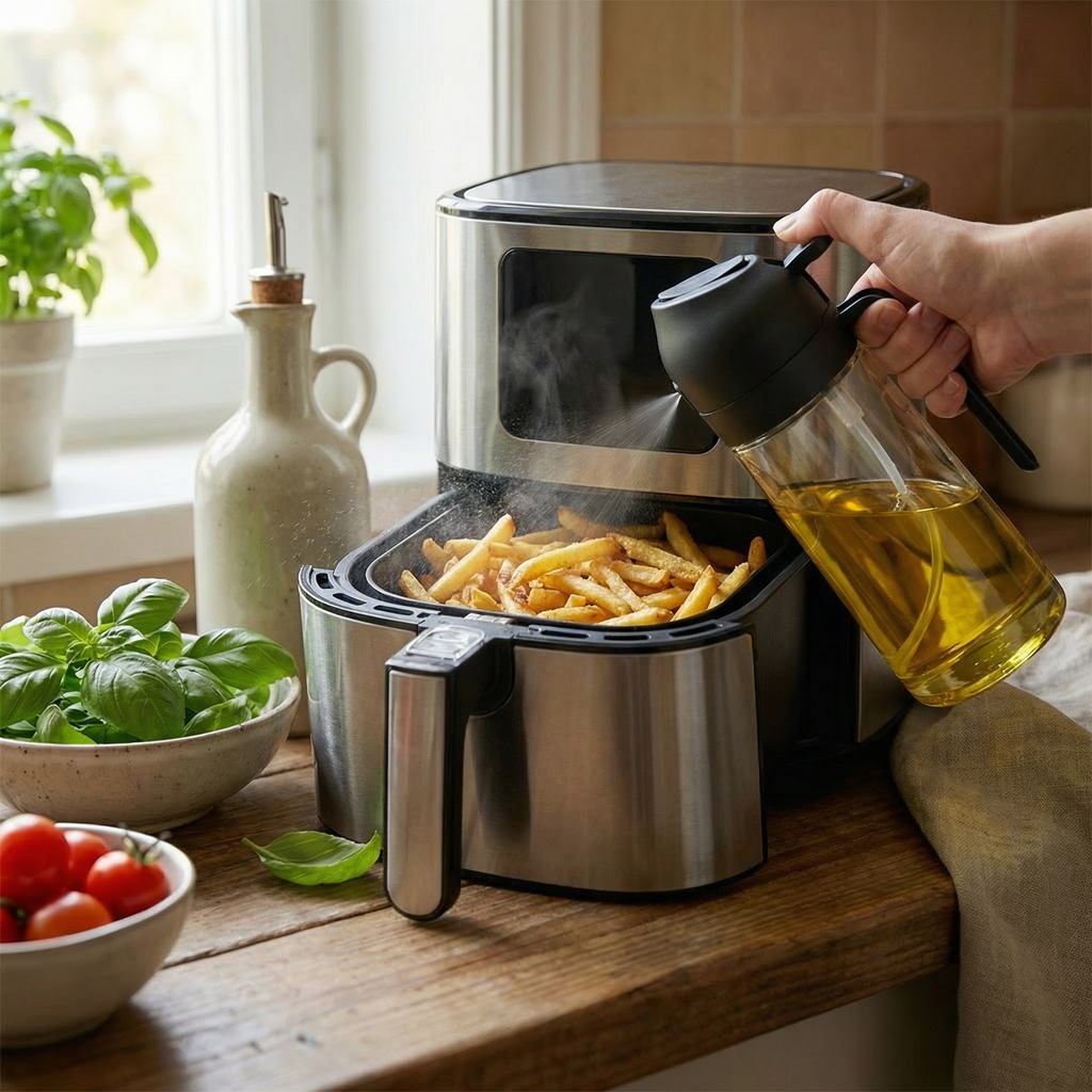 16 oz glass olive oil sprayer and dispenser for kitchen cooking