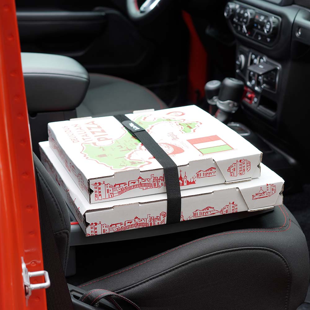 Stupid Car Tray used as an in-car food and travel tray