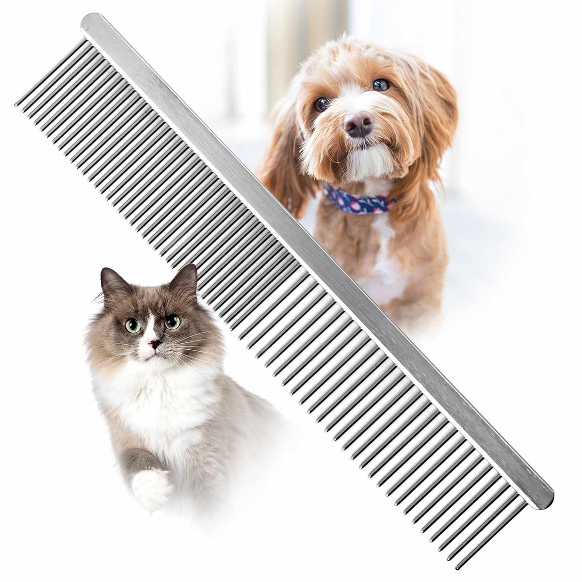 Jeffers 7.5 inch grooming comb with 1 inch teeth
