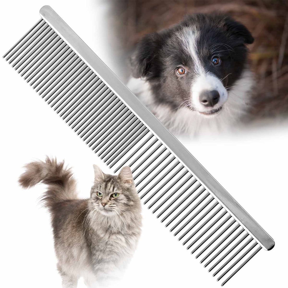 Jeffers 7.5 inch grooming comb with 1-1/4 inch teeth