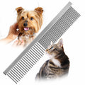 Jeffers Flat Back Steel Grooming Comb for dogs and cats