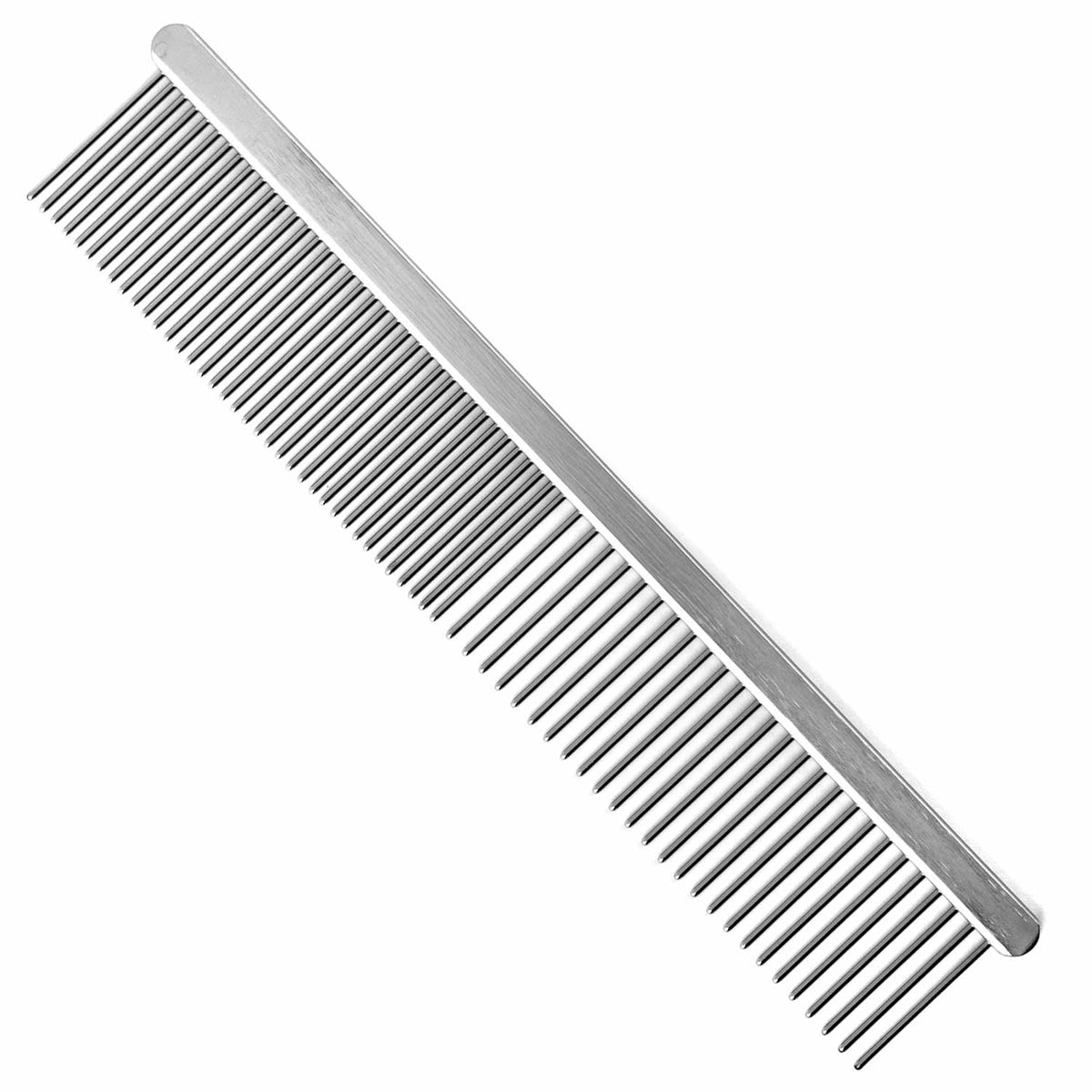Jeffers pet grooming comb with rounded fine and coarse teeth