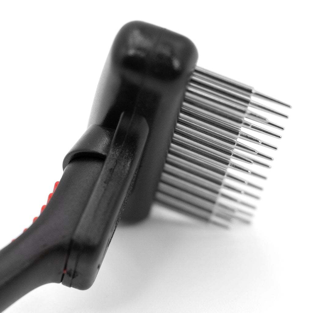 Jeffers Magic Spring double row pet grooming undercoat rake