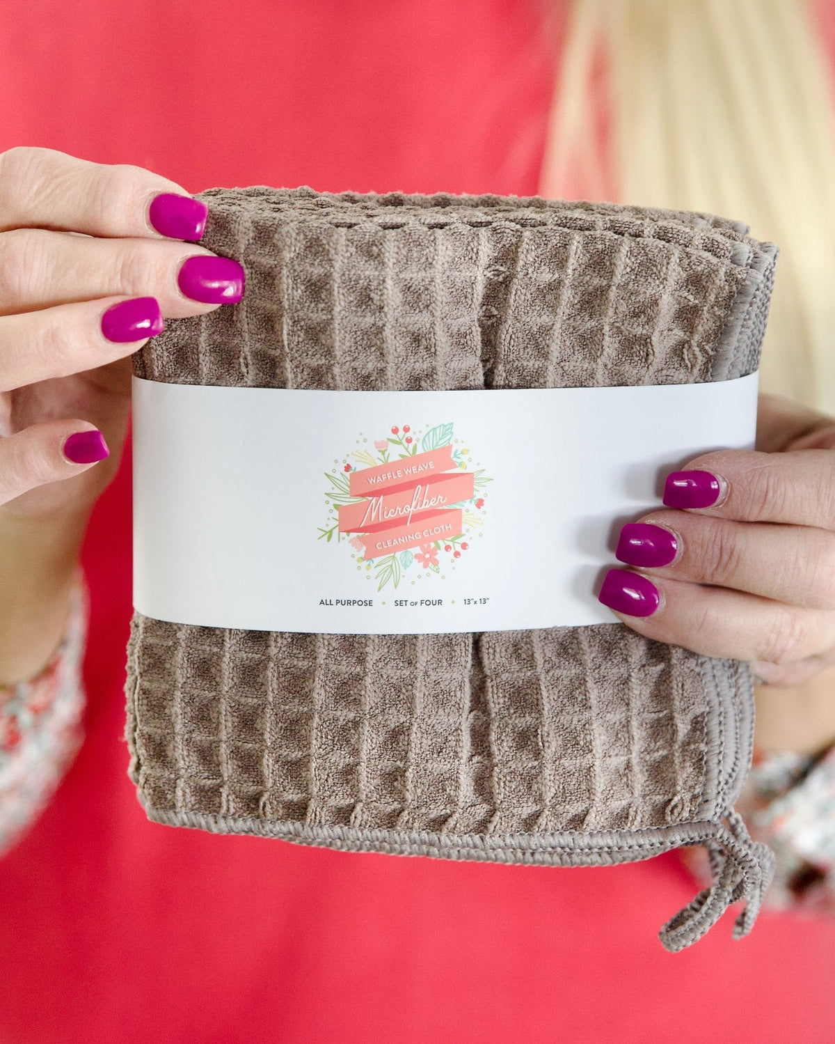 By Jillee waffle-weave microfiber cleaning cloths for household surfaces