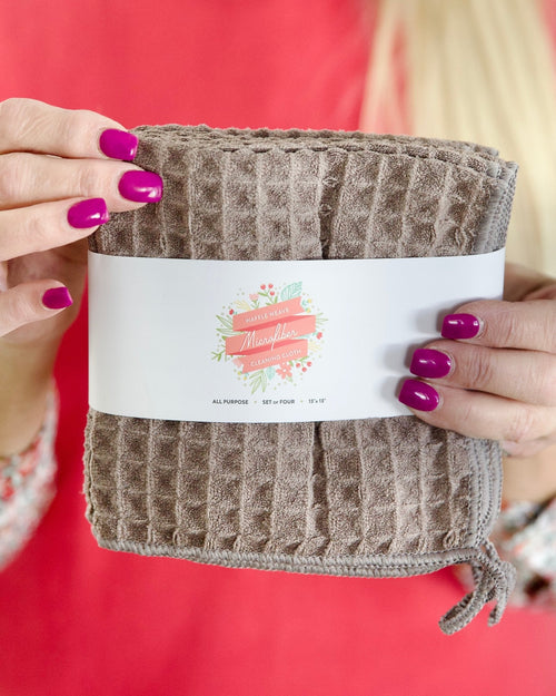By Jillee waffle-weave microfiber cleaning cloths for household surfaces
