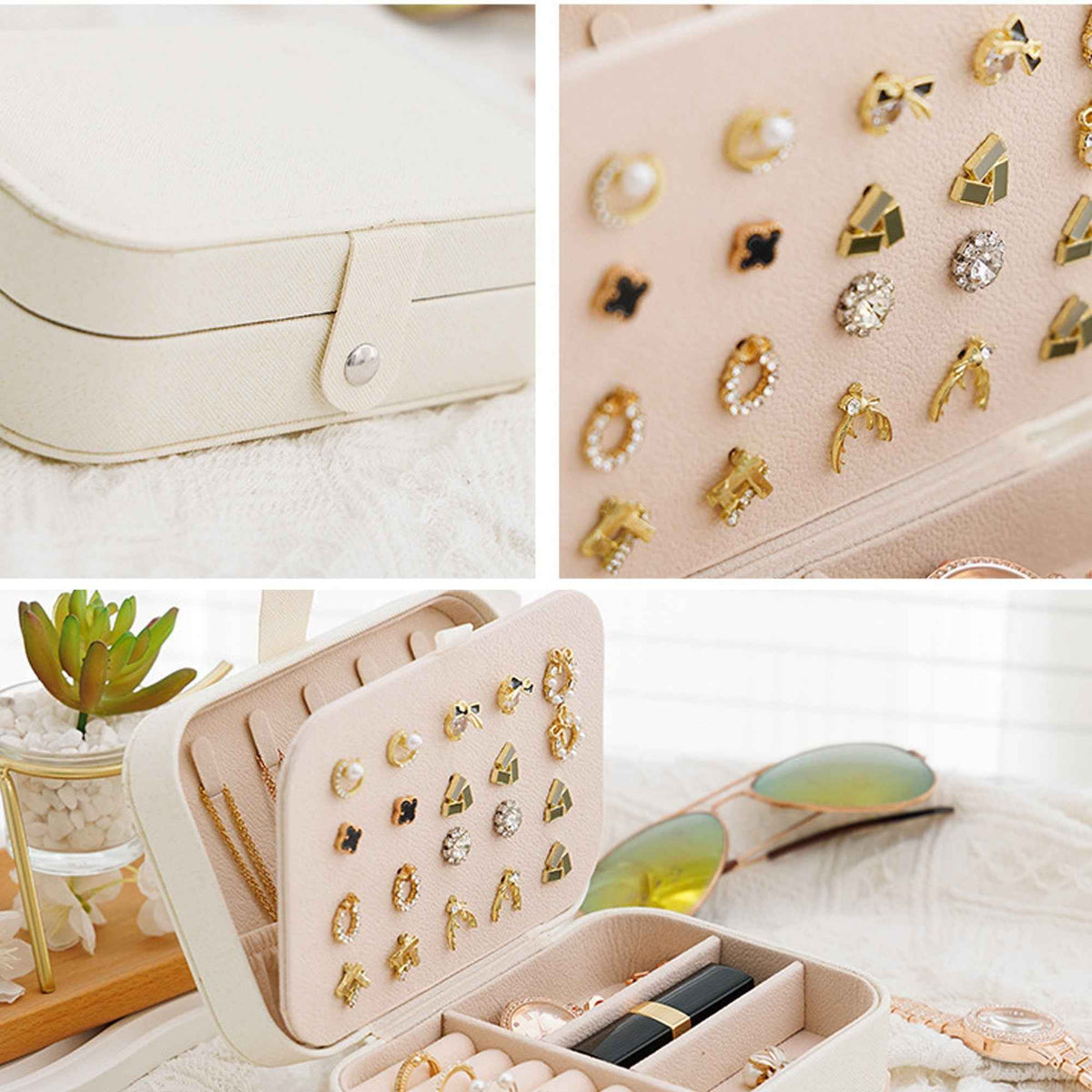Shaketea small jewelry box for purse carry-on and travel