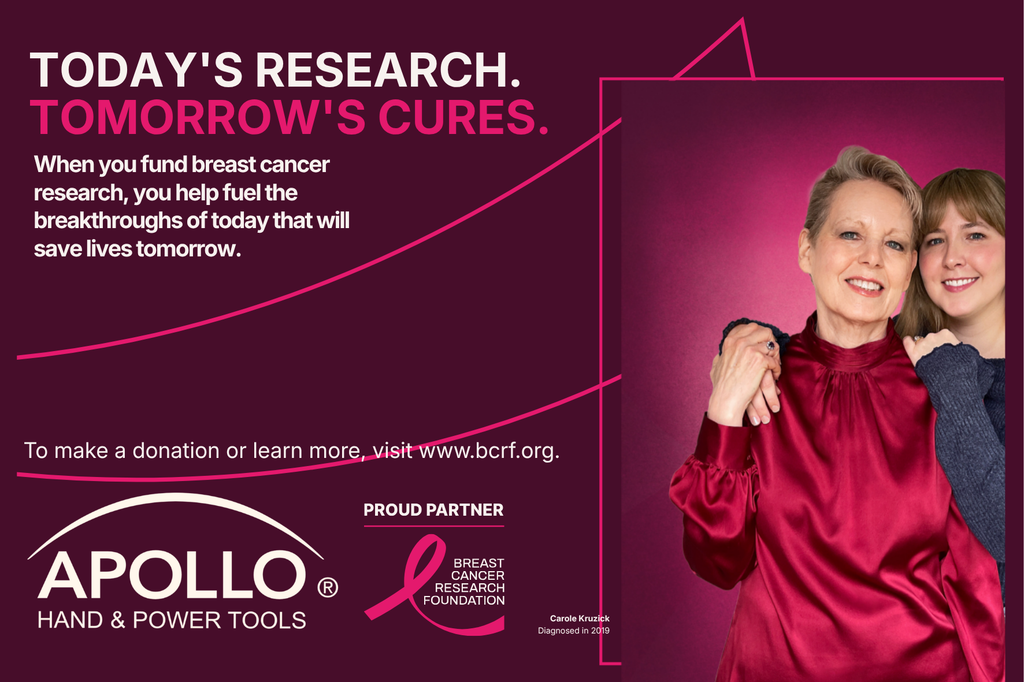 Apollo Tools partnership with Breast Cancer Research Foundation